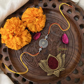 Vriksham Unique Rakshabandhan Sliver Plated Floral Rakhi-RB167